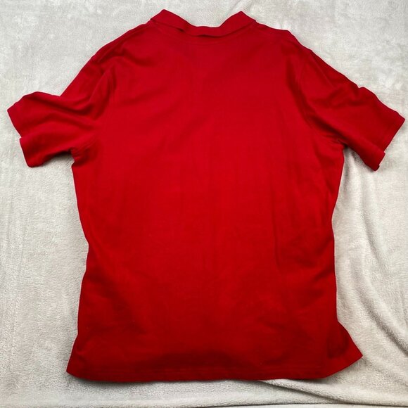Land's End Mens Polo Shirt XL Red Vintage Short Sleeve TRaditional Fit Casual - Picture 10 of 10
